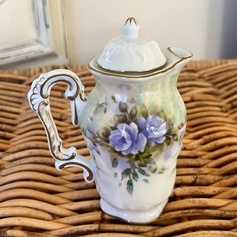 Vintage Porcelain Treasures Creamer. Hand painted - Betty Platner